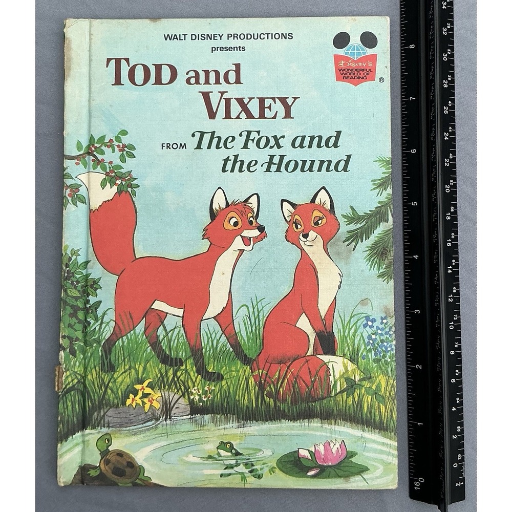 Disney's Tod and Vixey The Fox and the Hound HC Book, Vintage, 1981